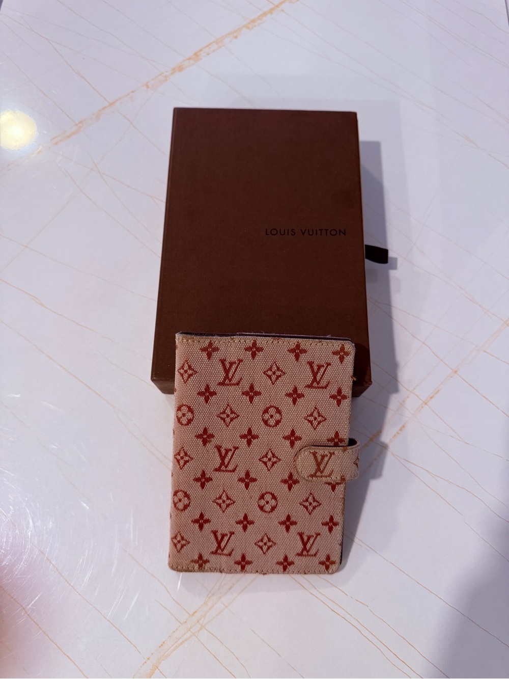Louis Vuitton Monogram Mini Lin Small Ring Agenda Cover